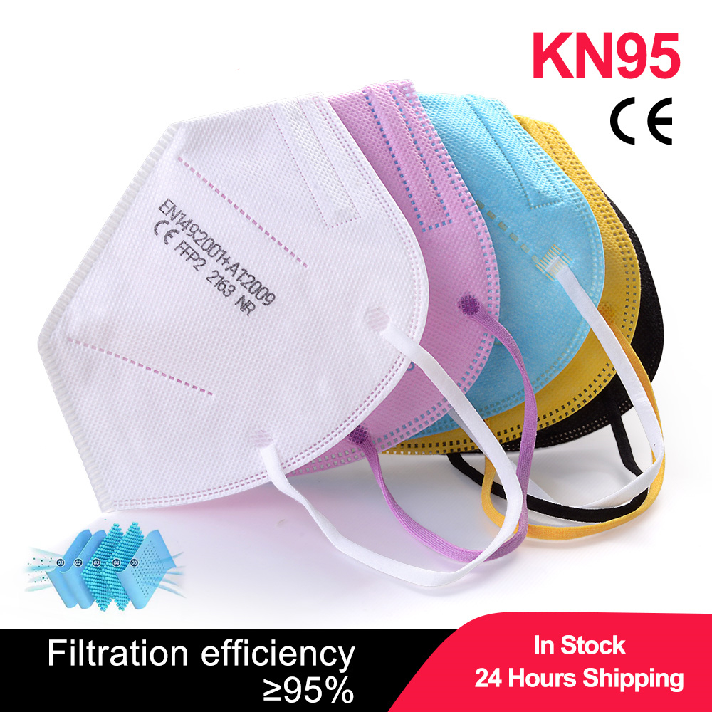 Black Face Mask Pack - 100 peças de máscaras infantis FPP2